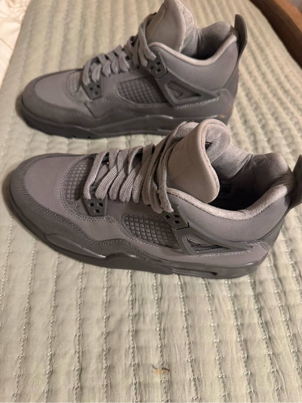 Nike Air Jordan 4 Wet Cement Suede Gray Trainers - Picture 10 of 16